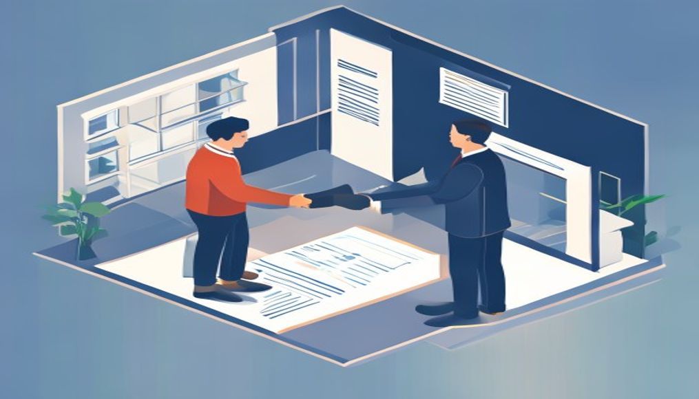 Kiraya veren ve kiracının sözleşme imzaladığı görsel