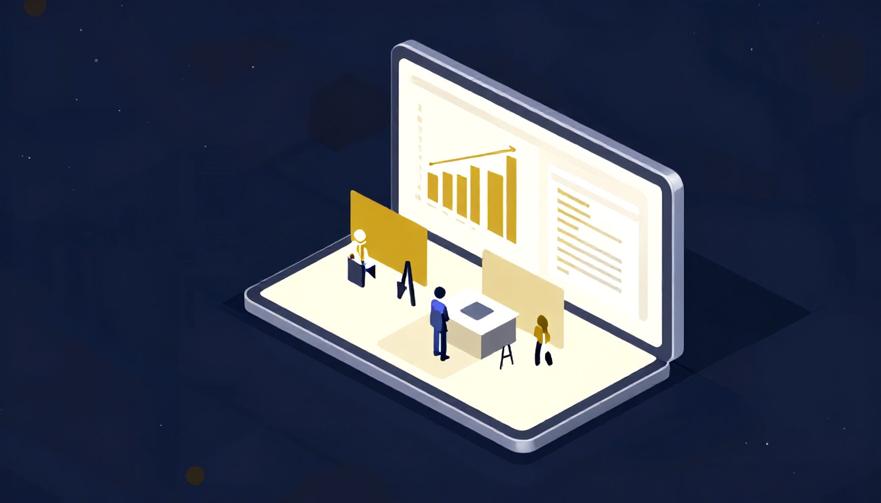 Site yönetimi platformu finansal şeffaflık paneli illüstrasyonu