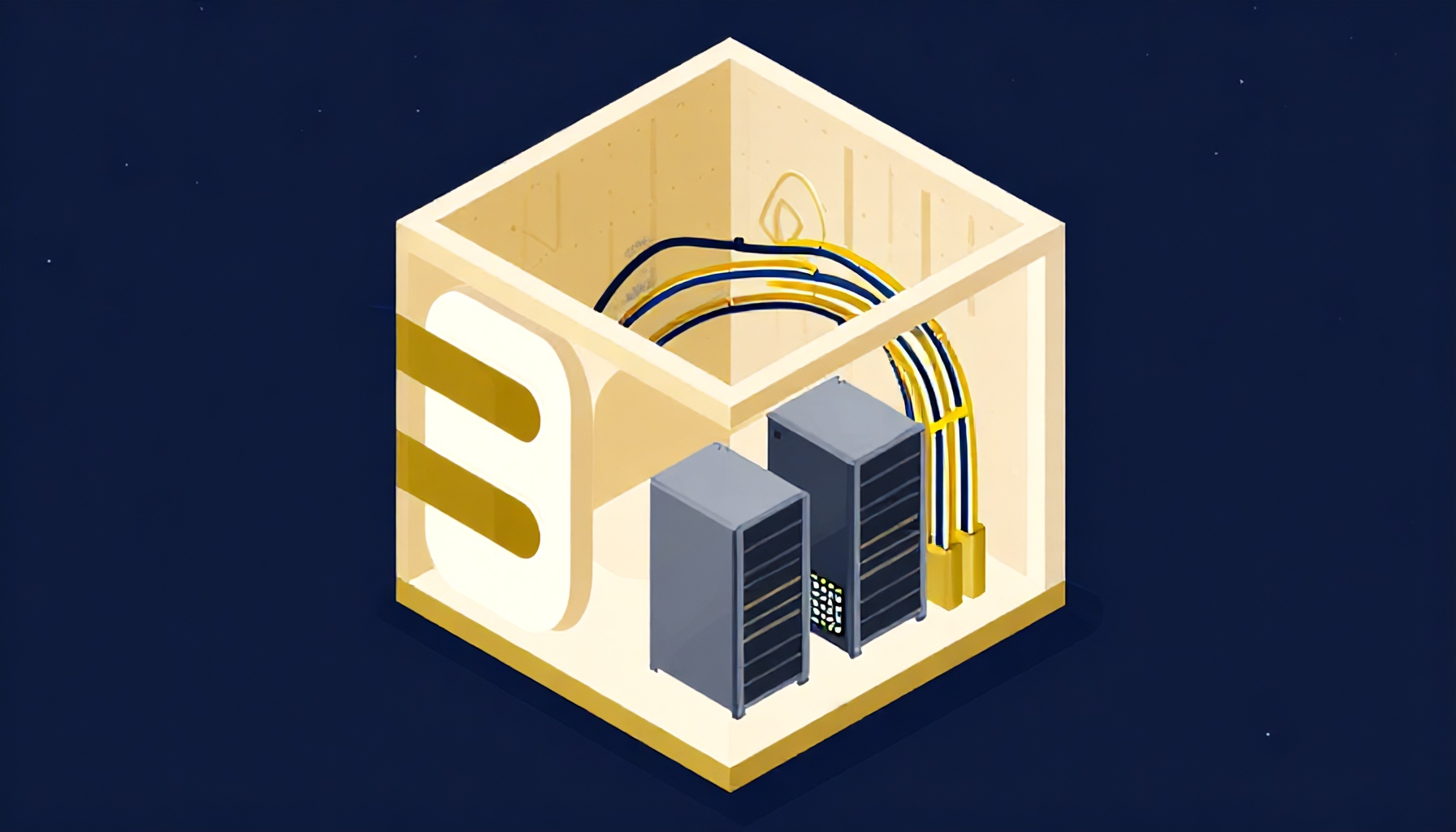 Binanın fiber altyapısını ve teknik odasını gösteren kesit görünüm