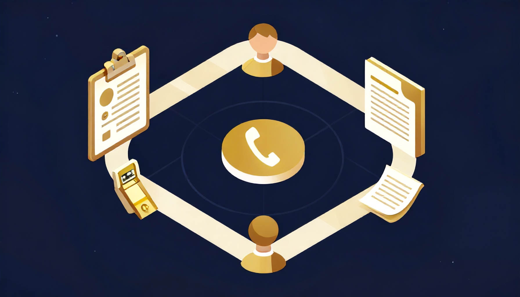 Olay bildirim süreci adım adım akış şeması — pano, telefon ve belge simgeleri