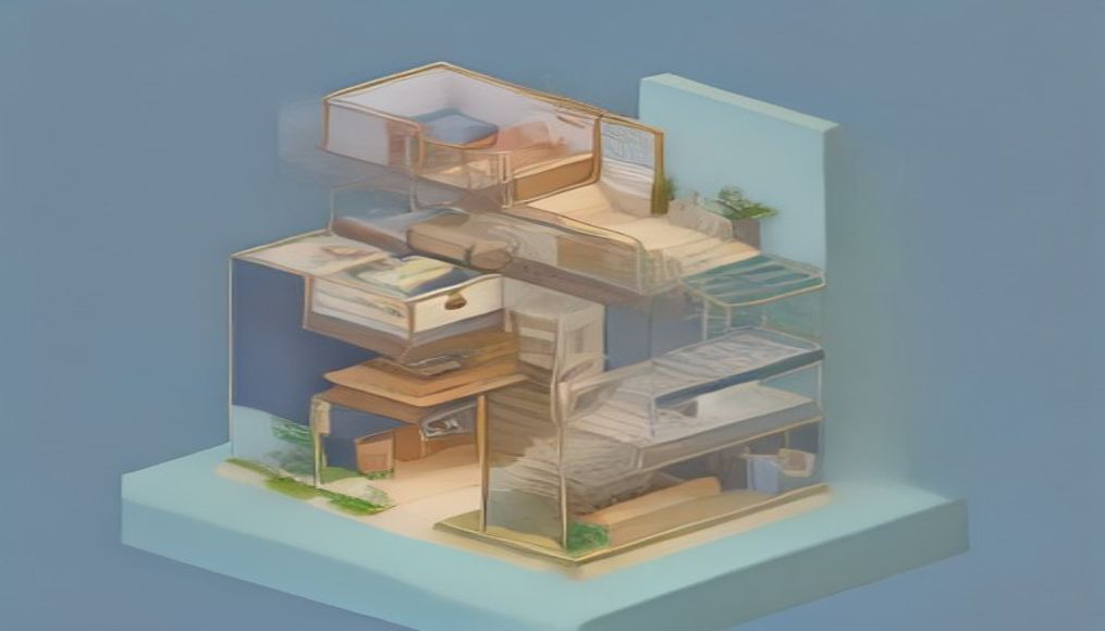 Apartman kesit görünümü