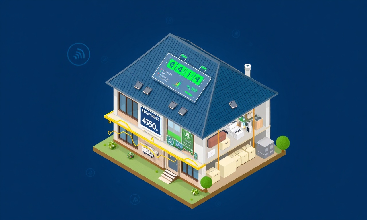 Rezidans enerji yönetimi ve HVAC verimliliği izleme sistemi izometrik görseli