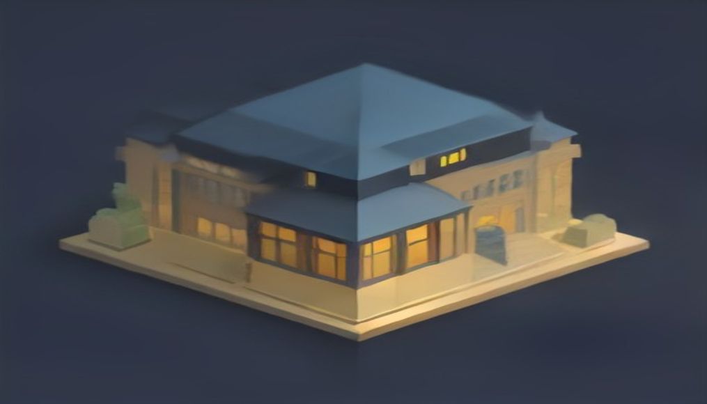 Rezidansın finansal boyutunu gösteren 3D illüstrasyon