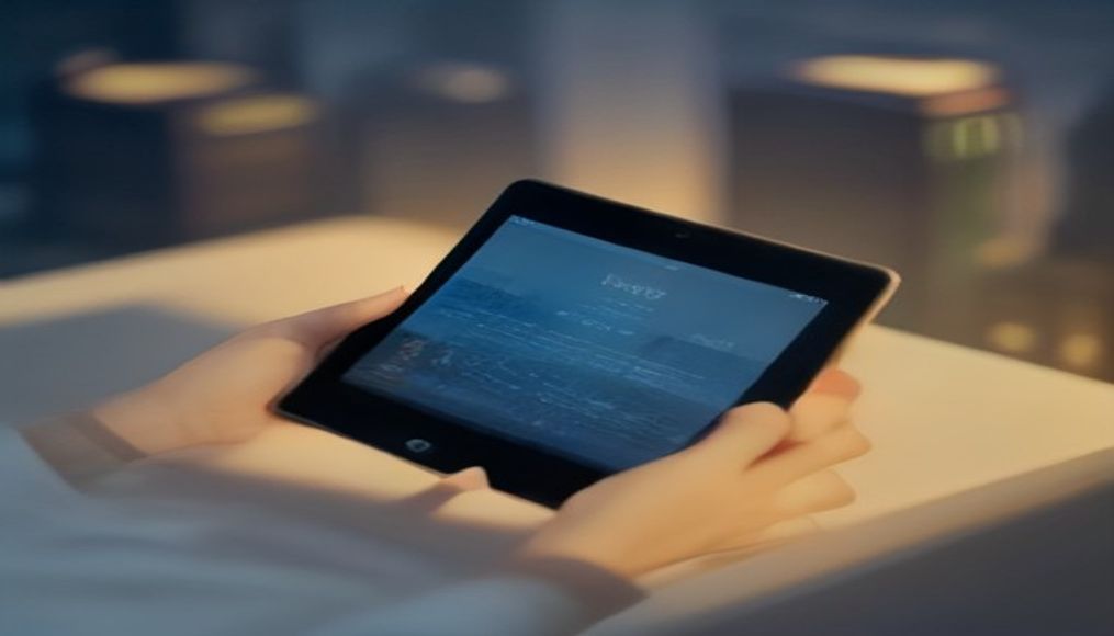 Şeffaf fon yönetimi gösteren tablet ekranı illüstrasyonu