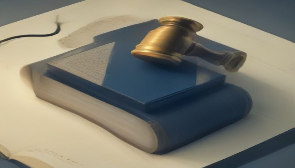 Hukuk kitabı, adalet terazisi ve madde işareti
