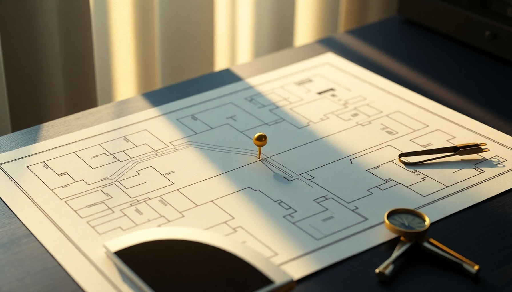 AVM koridor planında geçici stand konumu ve altın iğne işareti