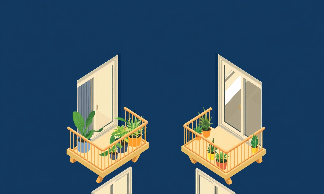 Balkon sigara anlaşmazlığında uzlaşı çözümlerini temsil eden izometrik illüstrasyon