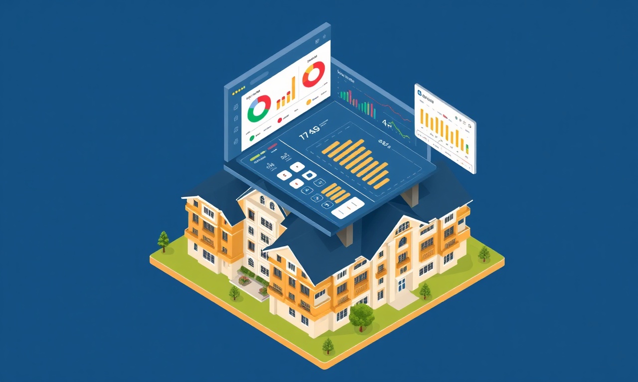 Site yöneticisinin sosyal tesis doluluk analizlerini dijital panelden izlediği illüstrasyon