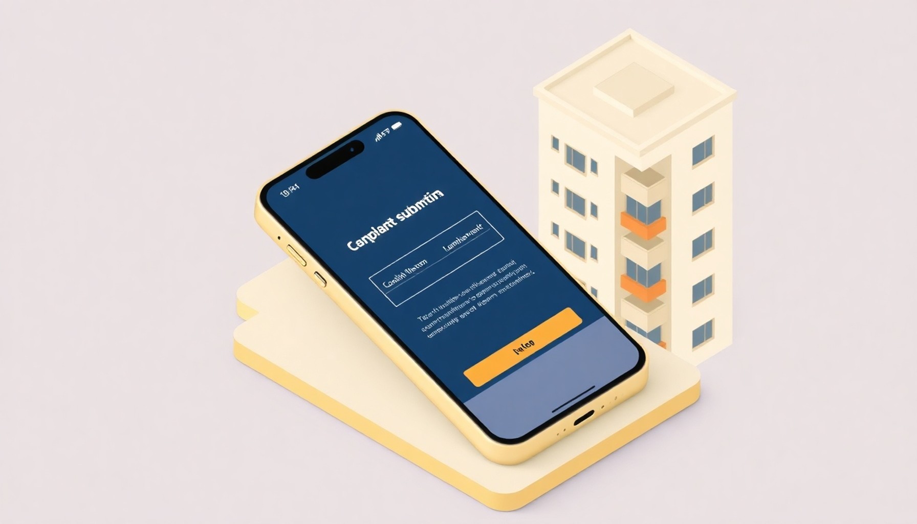 Apartman yönetim uygulamasında şikayet formu ekranı gösterimi