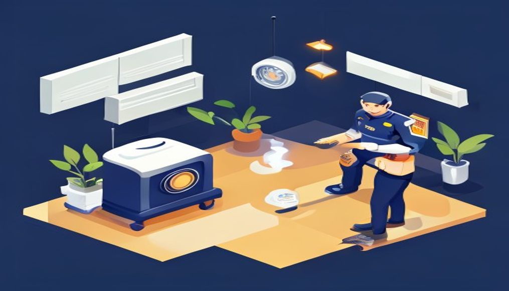 Temizlik robotu, yangın alarmı ve güvenlik görevlisi