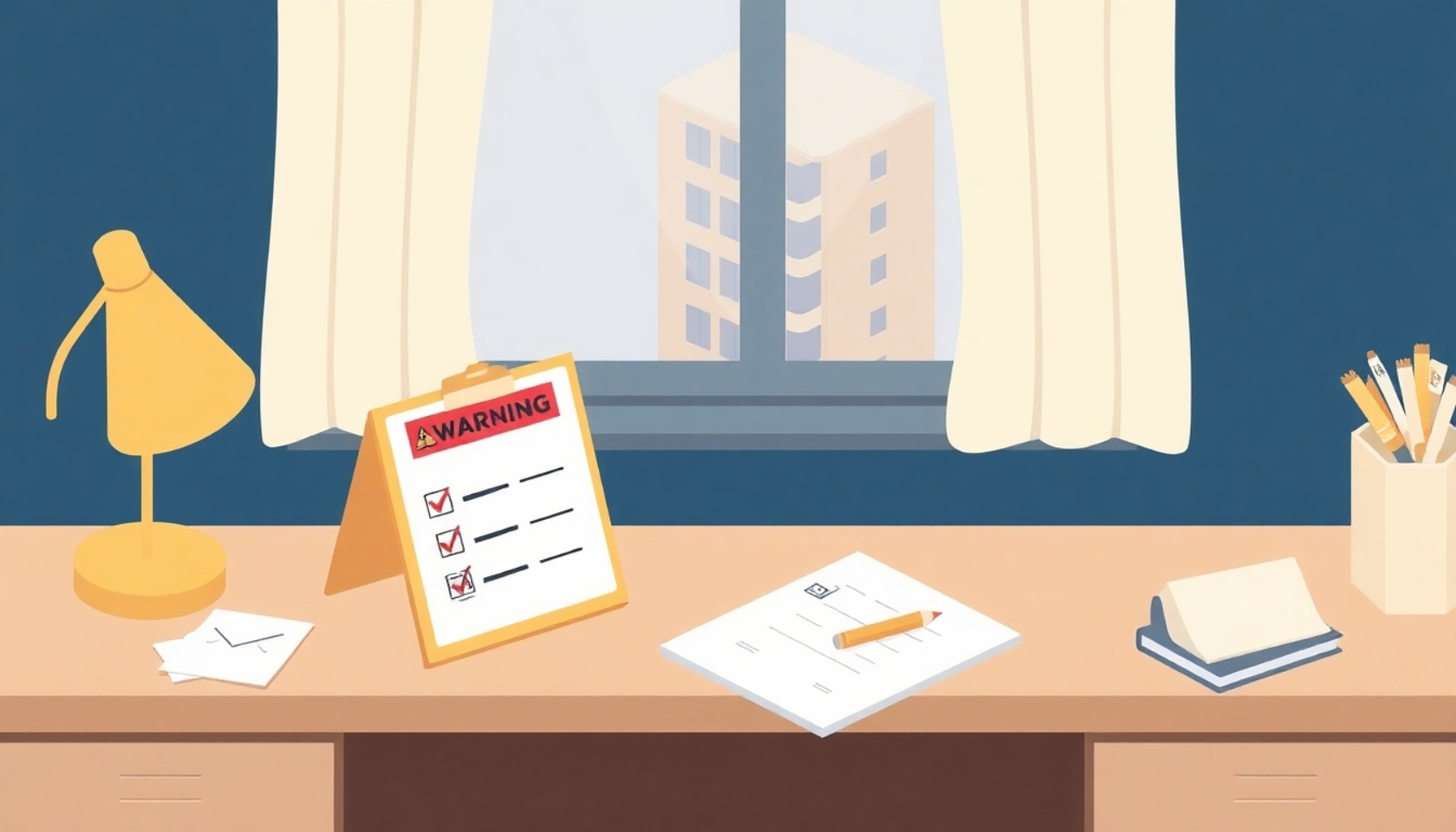 Apartman komşu sorunlarında yapılan yaygın hatalar ve uyarılar illüstrasyonu