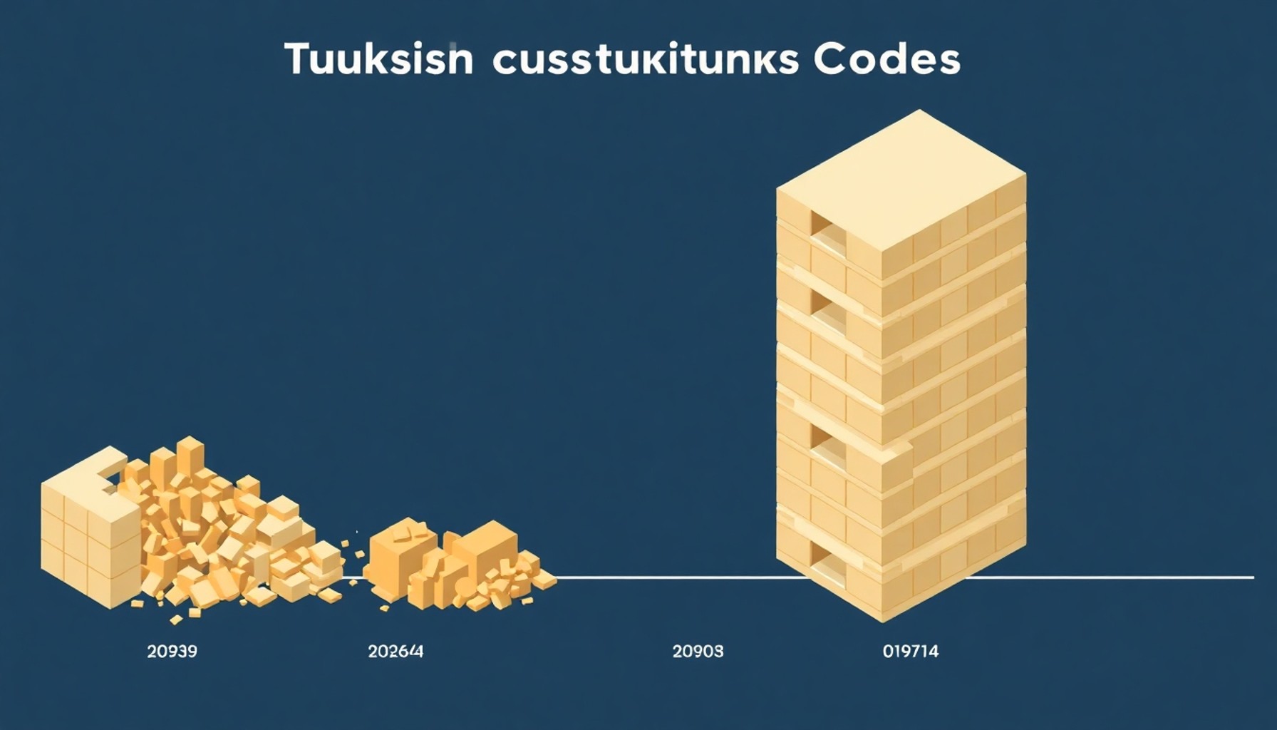 Türkiye'de inşaat yönetmeliklerinin yıllara göre gelişimini gösteren bina blokları zaman çizelgesi
