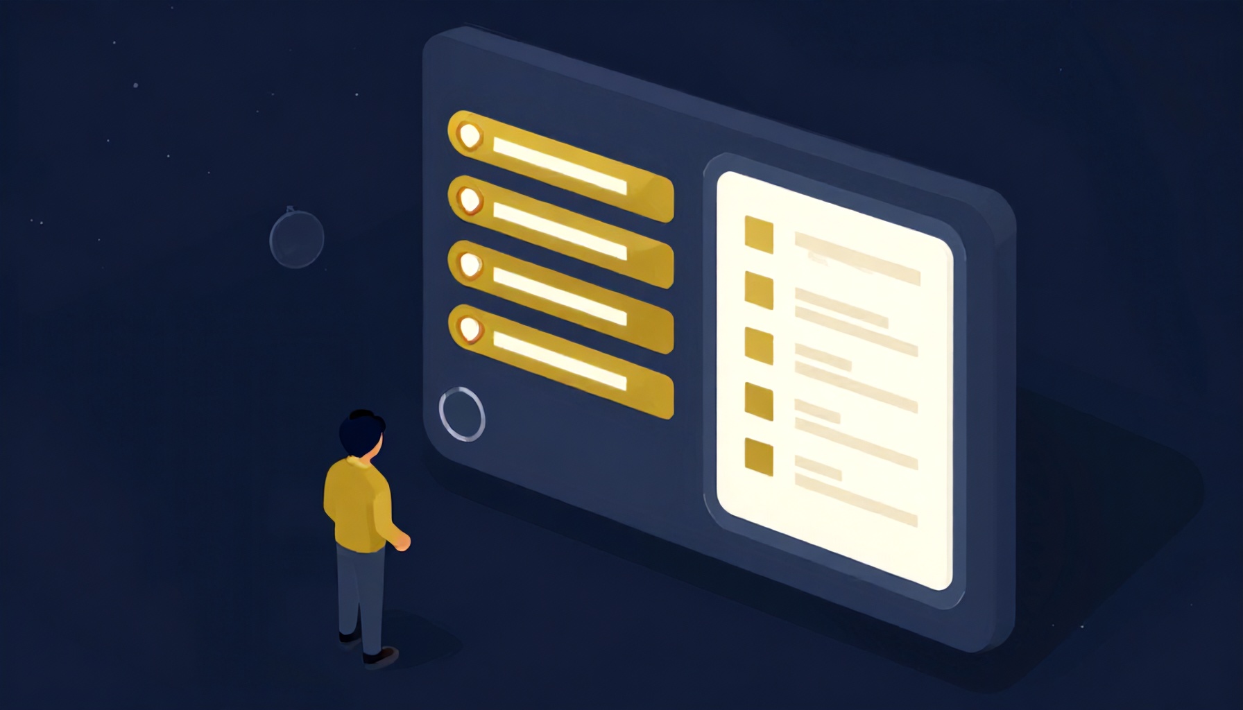 Dijital yönetim platformunda bakım kayıtları ve denetim takip ekranı