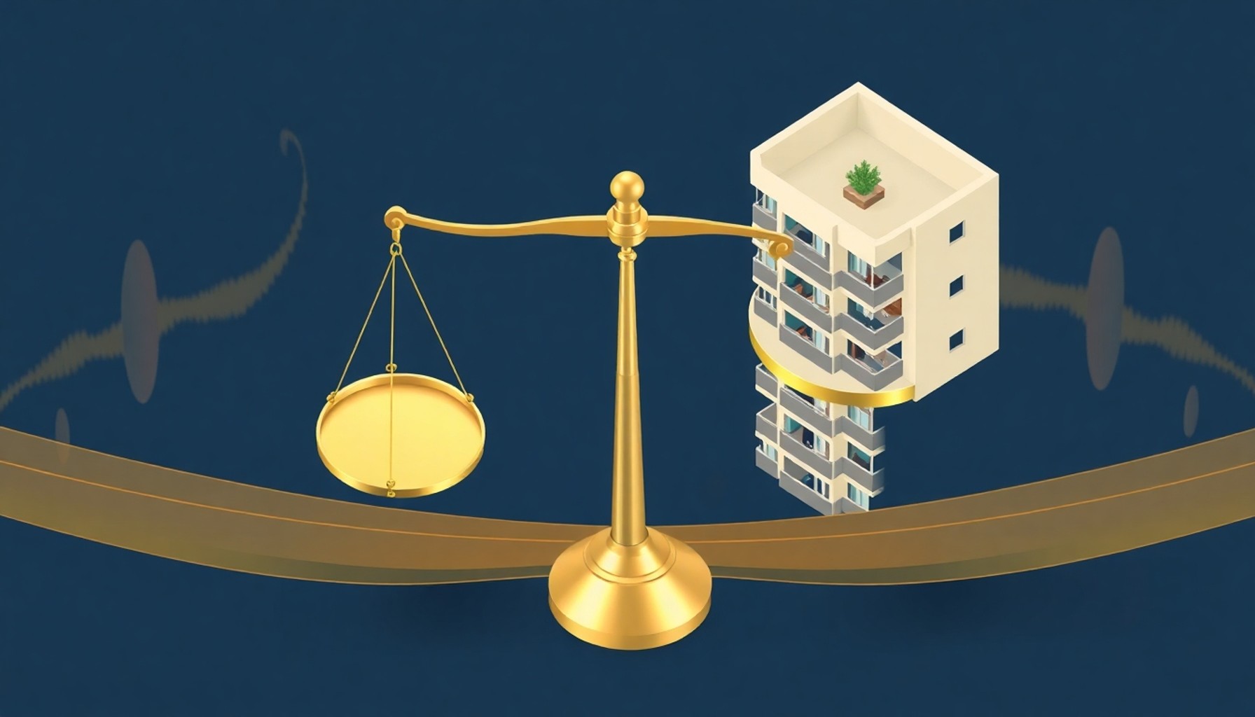 Apartman gürültüsünde hukuki eşik değerlendirme terazisi çizimi