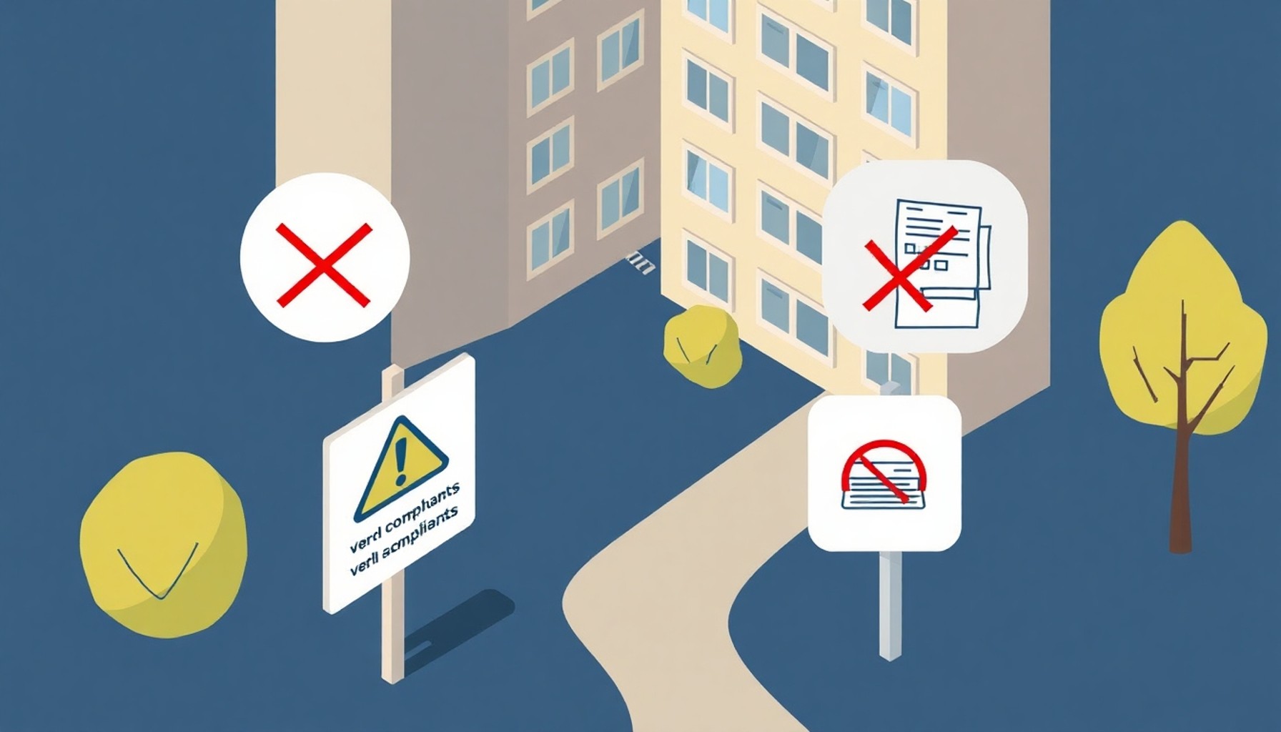 Apartman şikayetinde sık yapılan hatalar uyarı işareti isometrik çizimi