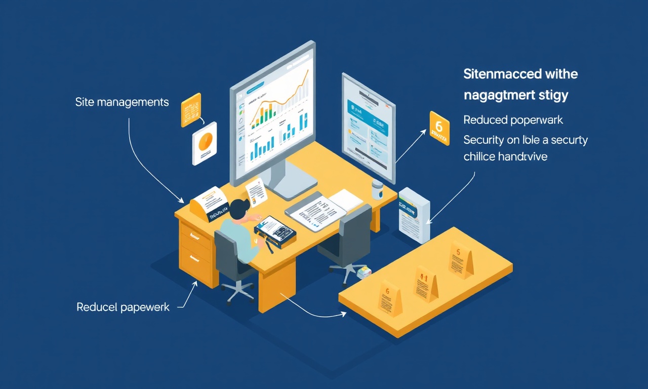 Dijital sistemle optimize edilmiş site yönetim ofisi operasyon süreci
