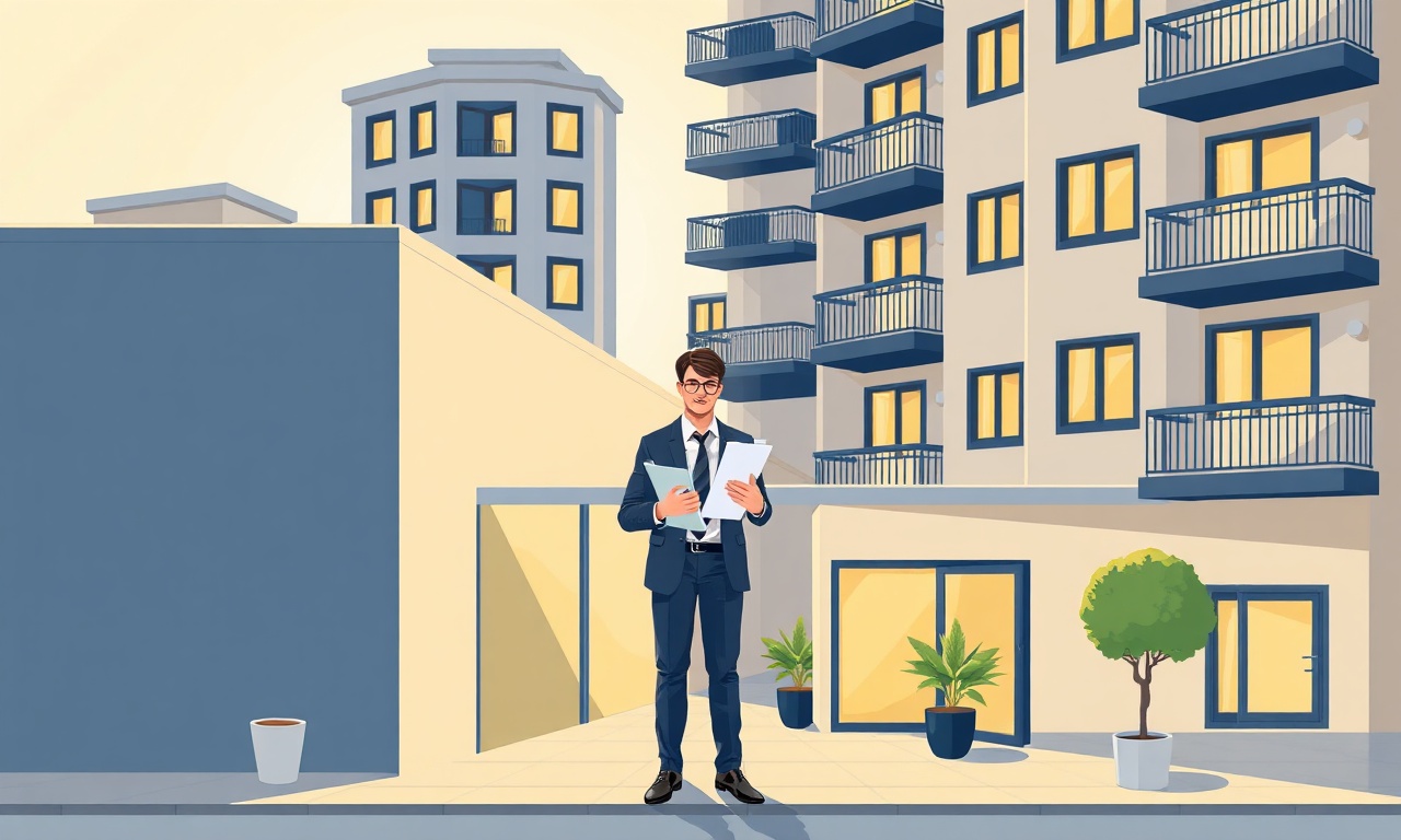 Cukurova'da yeni site yöneticisinin devraldığı apartman binası — izometrik illüstrasyon