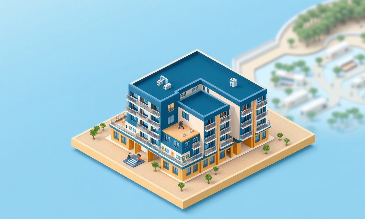 Karataş Adana site yönetim yazılımı modülleri izometrik platform illüstrasyonu
