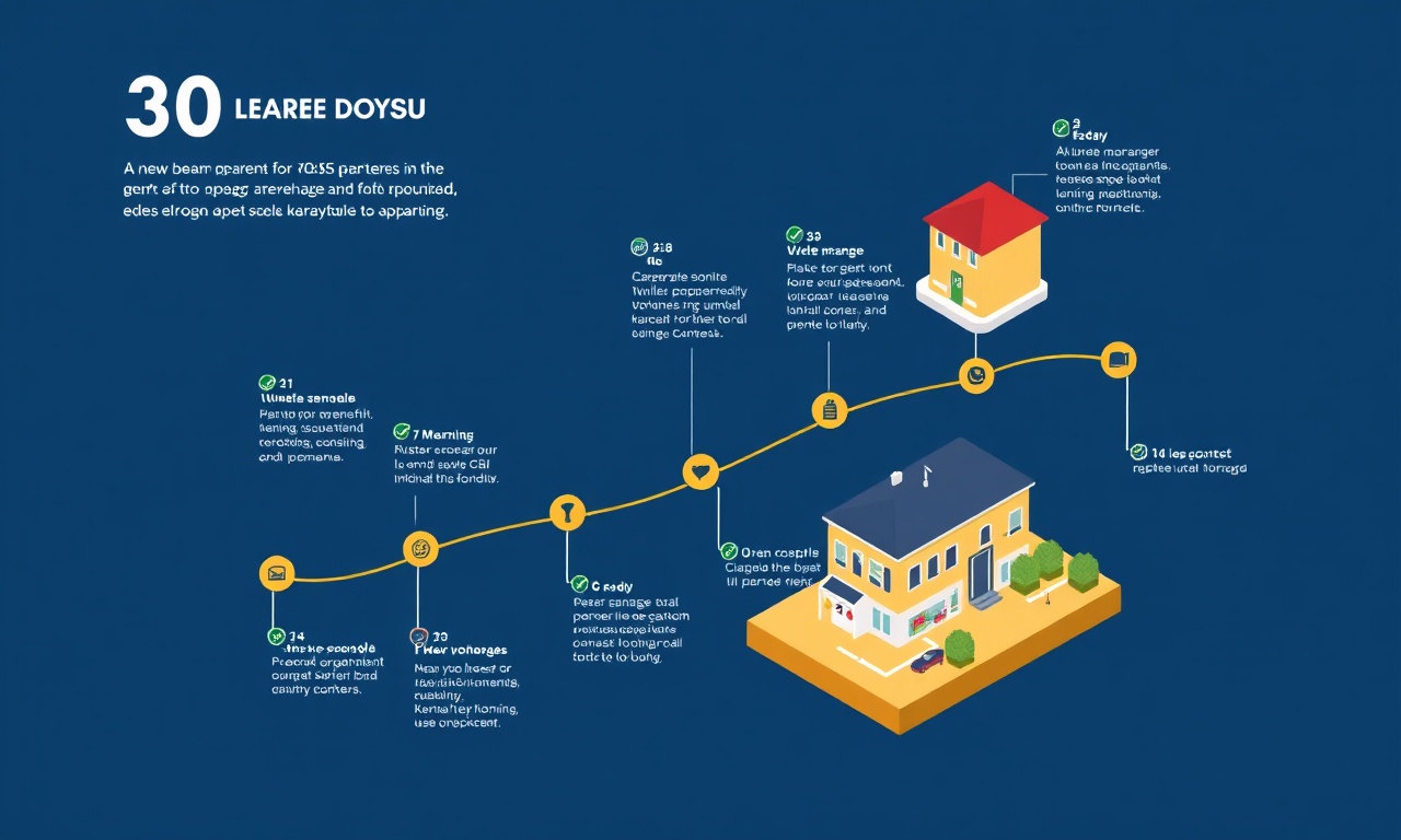 Kozan yeni site yöneticisi için 30 günlük adım adım yol haritası illüstrasyonu