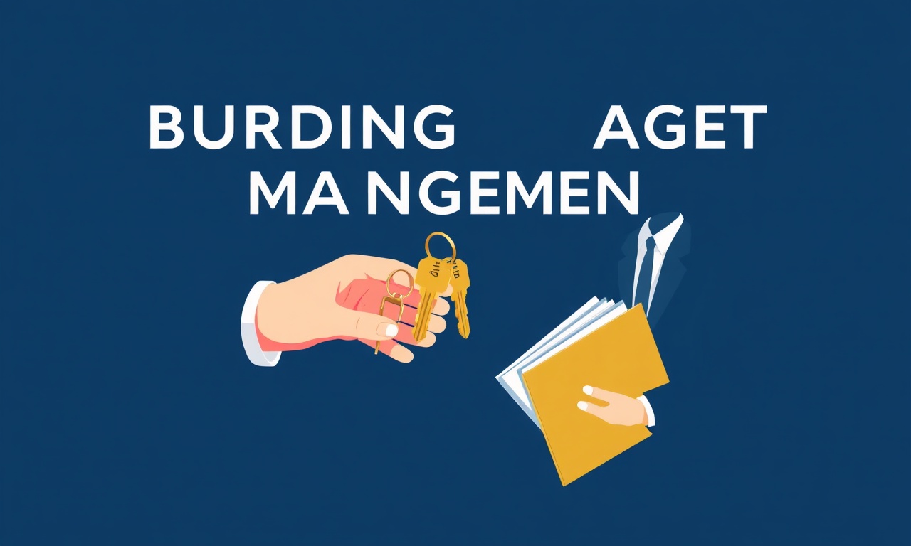 Site yönetimi devir-teslim sürecinin izometrik gösterimi, lacivert ve altın ton
