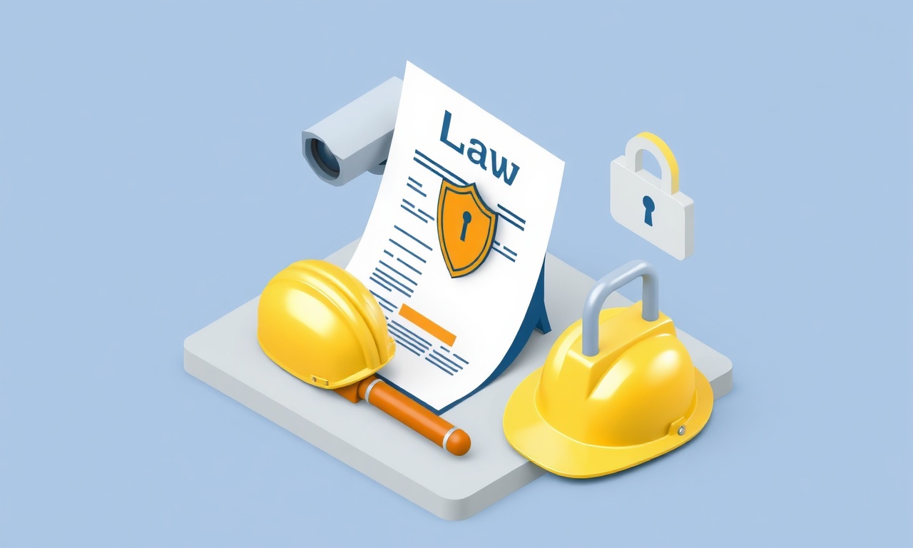 Site yöneticisinin KVKK kamera kaydı ve iş güvenliği yasal sorumlulukları izometrik gösterimi