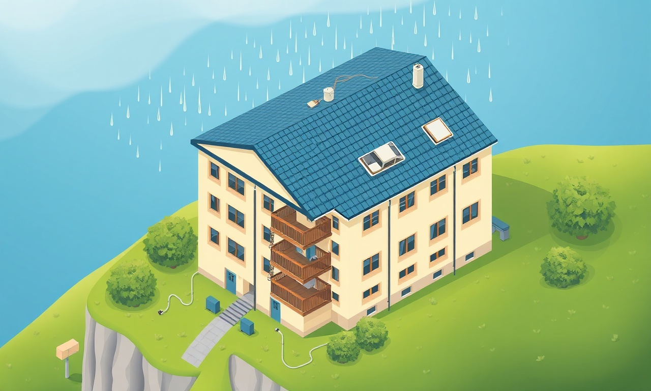 Hamamozu Amasya Karadeniz iklimi yağış çatı yalıtım apartman yönetimi illüstrasyonu