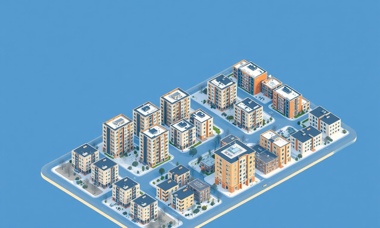 Golbasi, Ankara konut silueti — apartman ve site binaları izometrik görünüm