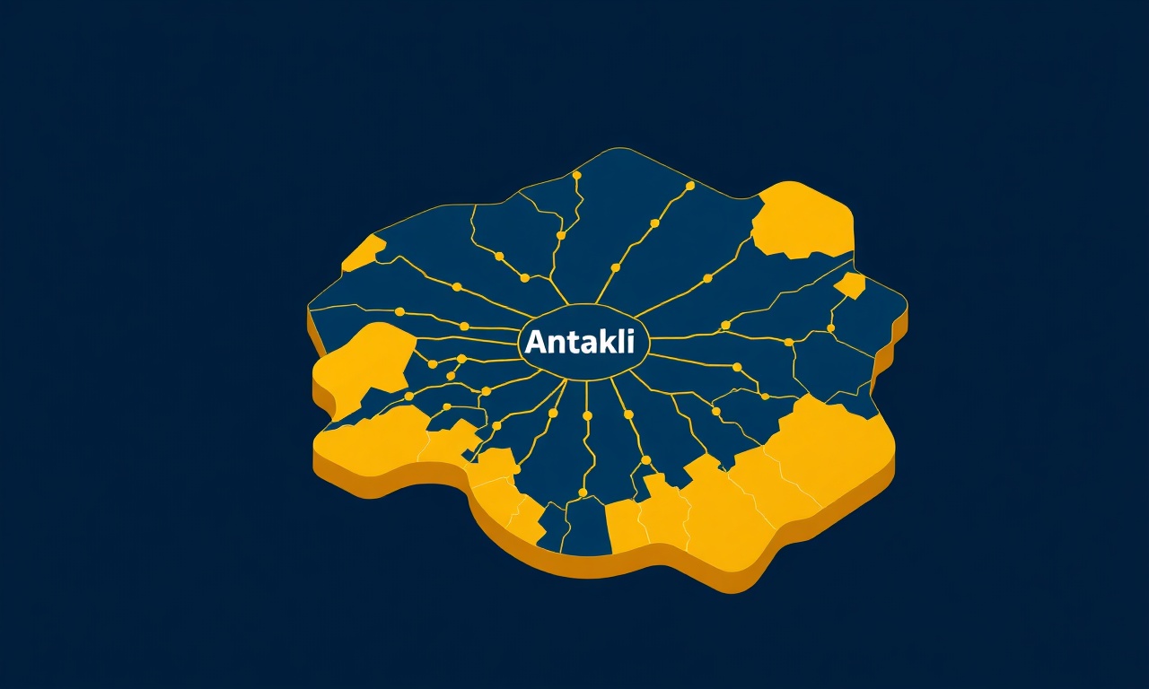 Polatlı ve çevre Ankara ilçelerini gösteren küme mantığıyla izometrik harita illüstrasyonu