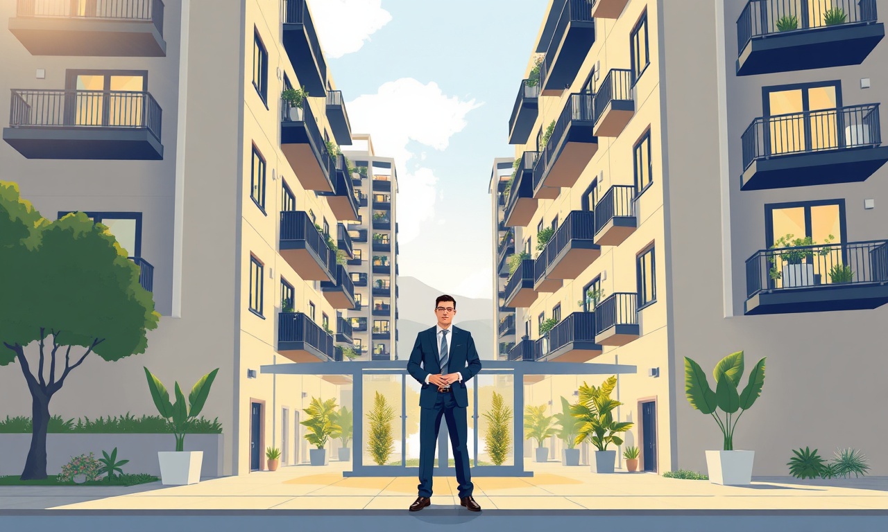 Muratpaşa'da apartman yöneticisinin binayı teslim aldığı anı gösteren izometrik illüstrasyon