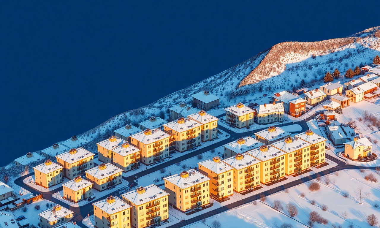Posof ilçesinde kar altında apartman binaları — Ardahan site yönetimi rehberi kapak görseli