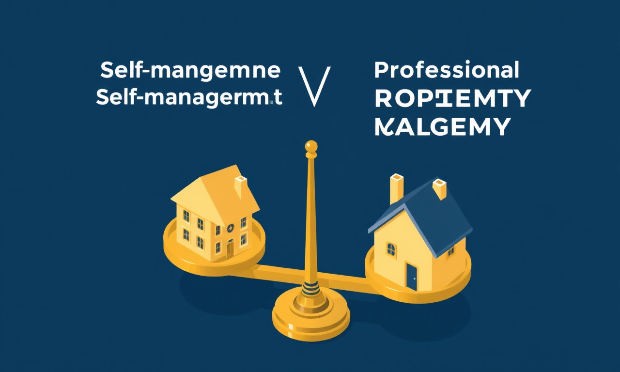 Bireysel yönetim ile profesyonel şirket karşılaştırması, lacivert altın krem illüstrasyon
