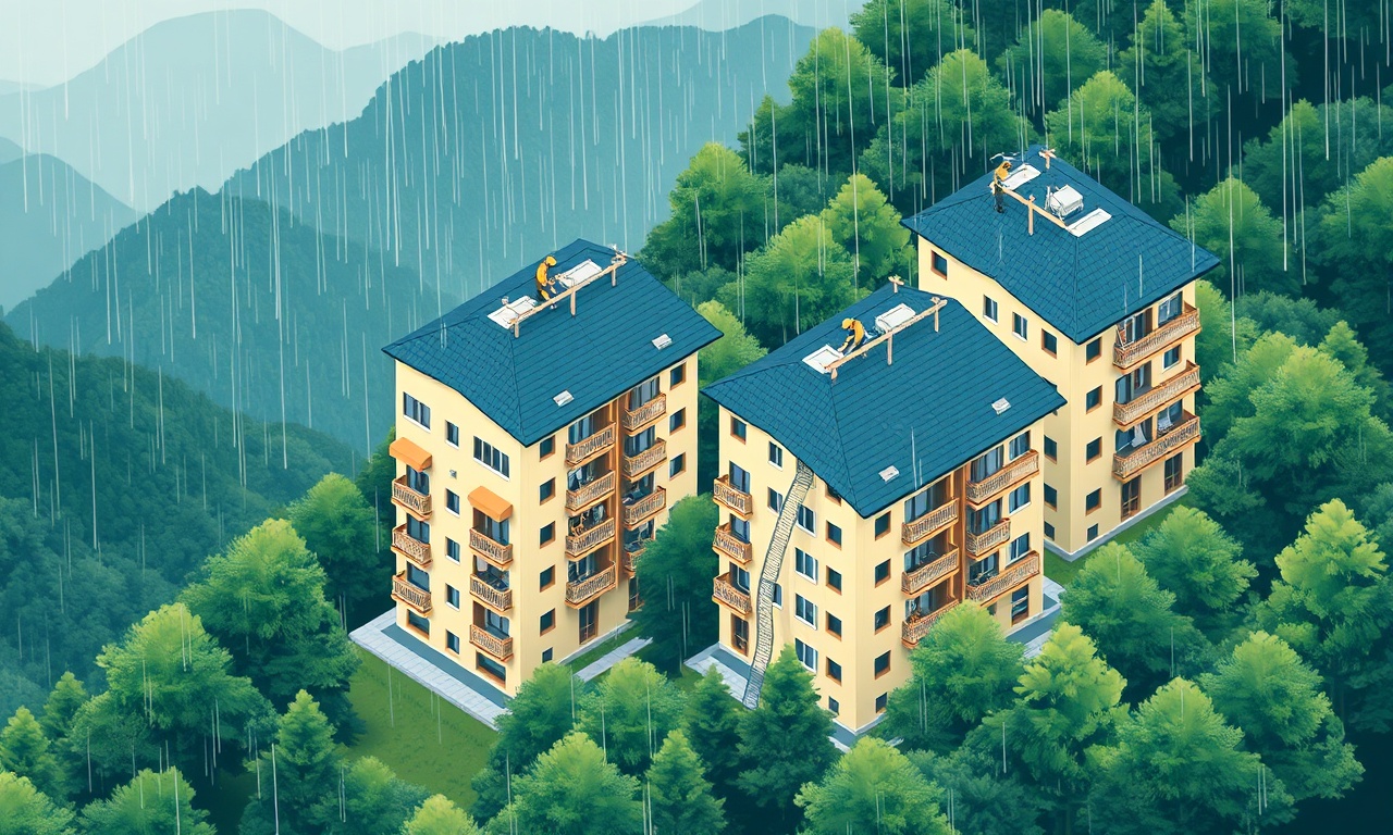 Artvin Merkez yağışlı Karadeniz ikliminde çatı ve cephe nem yalıtımı çatı bakımı drenaj sistemi apartman yönetimi