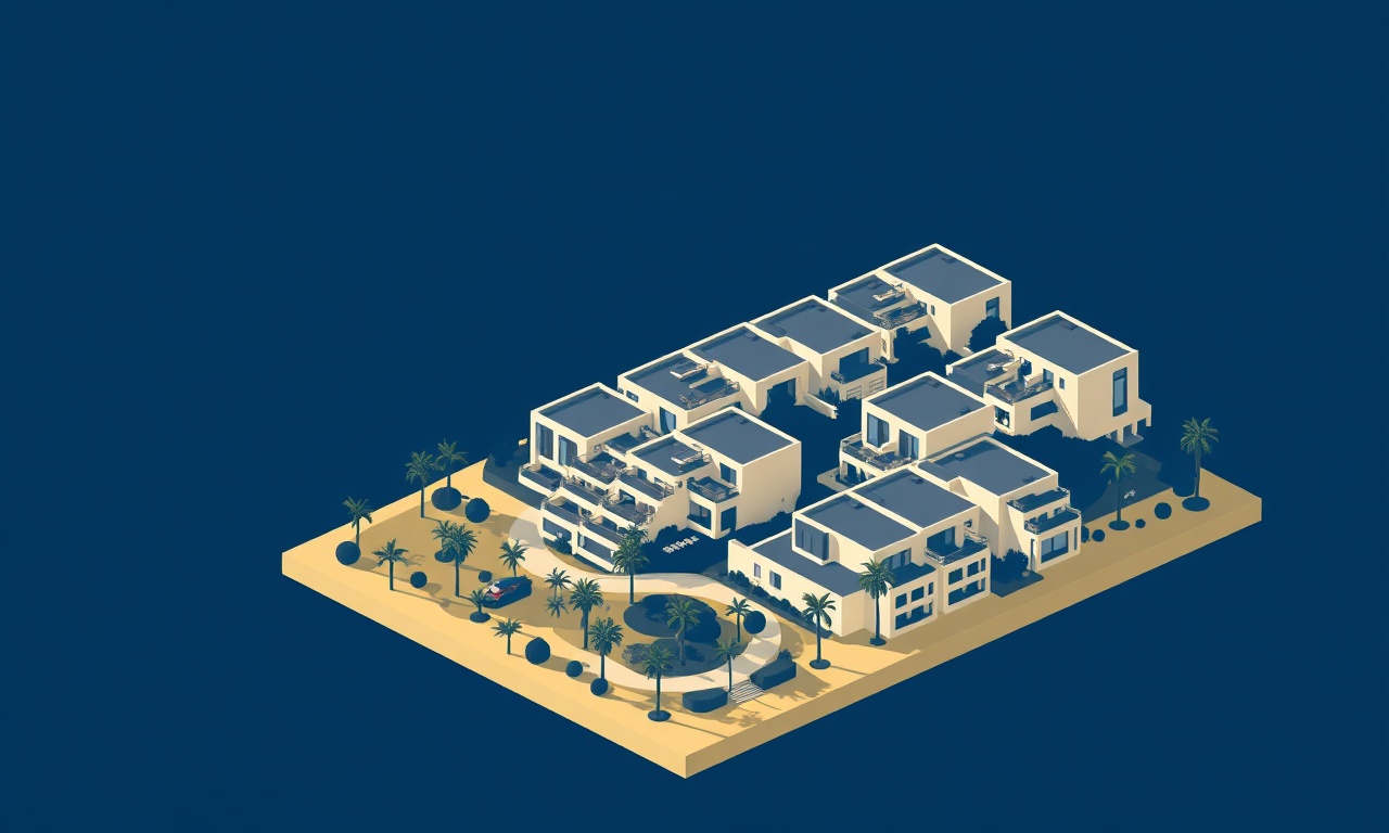 Aydın Ege kıyısında modern konut sitesi ve apartman kompleksi illüstrasyonu