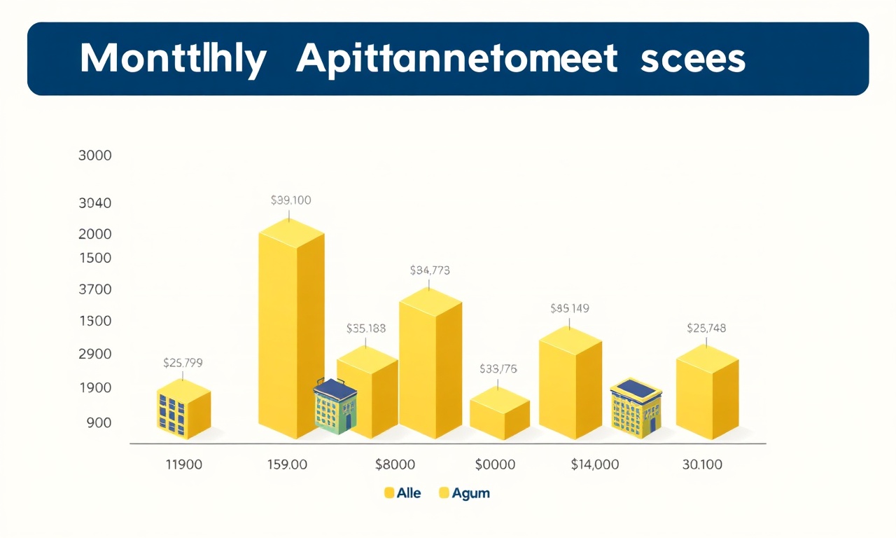 Aydın geneli aylık aidat aralığını gösteren lacivert-altın izometrik finansal illüstrasyon