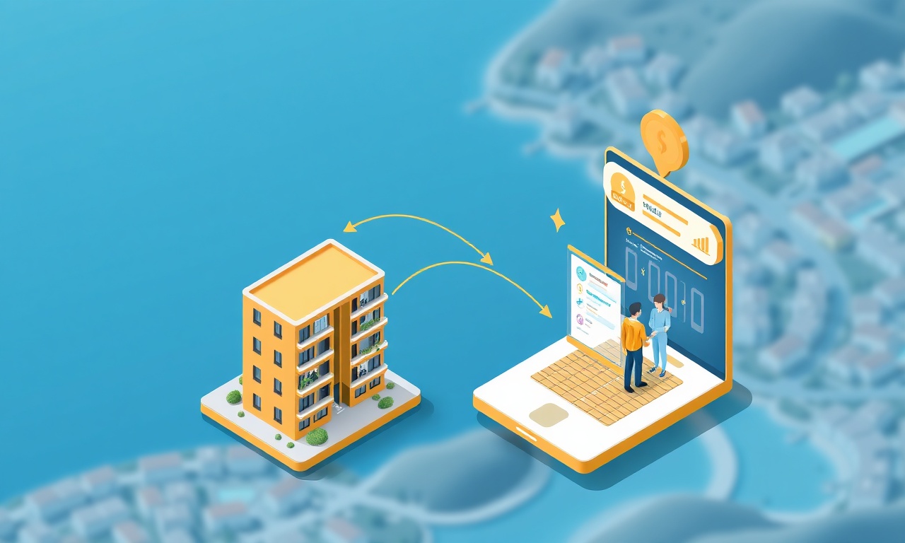 Apartmanda online aidat tahsilatı ve borç takibini gösteren izometrik dijital ödeme akışı illüstrasyonu