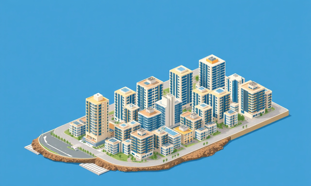 Balıkesir Marmara kıyısında modern konut silueti ilustrasyon
