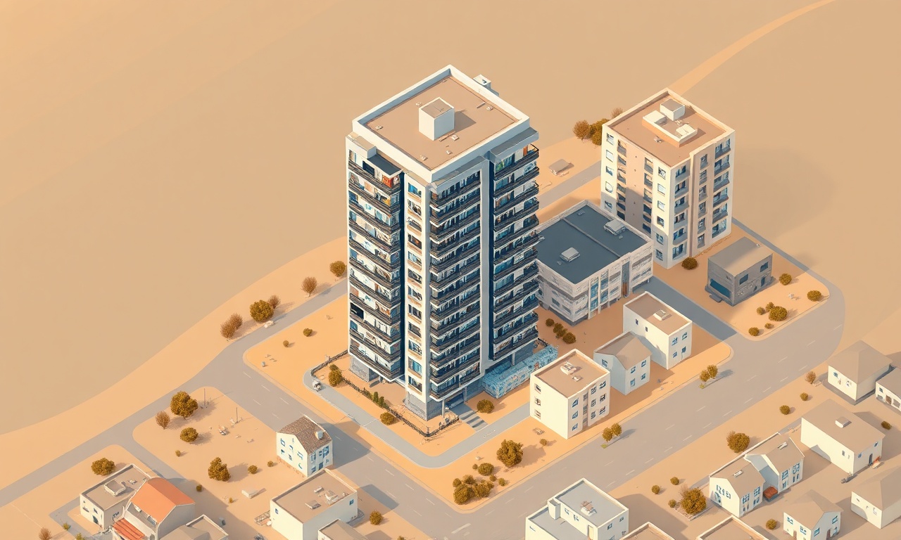 Batman Merkez ilçesinde apartman ve site yönetimini temsil eden izometrik konut silueti
