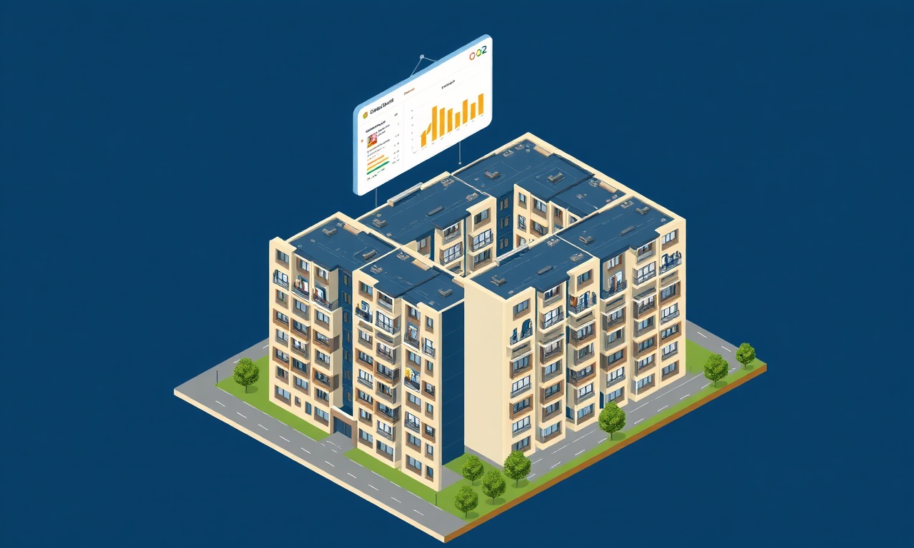 Bilecik il merkezi modern konut kompleksi ve site yönetimi illüstrasyonu