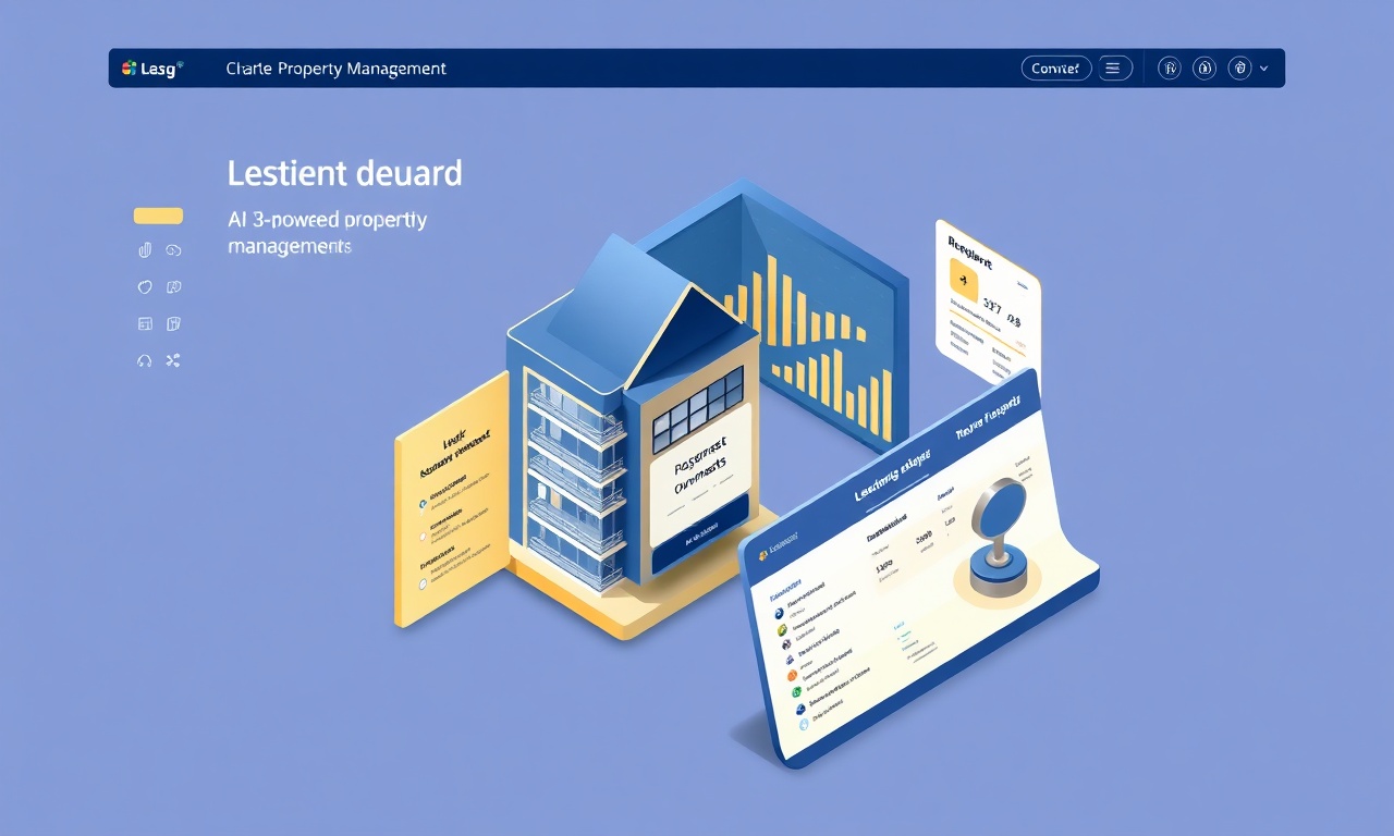 SiteYönetim AI destekli site yönetim yazılımı pano izometrik illüstrasyon, lacivert altın renk