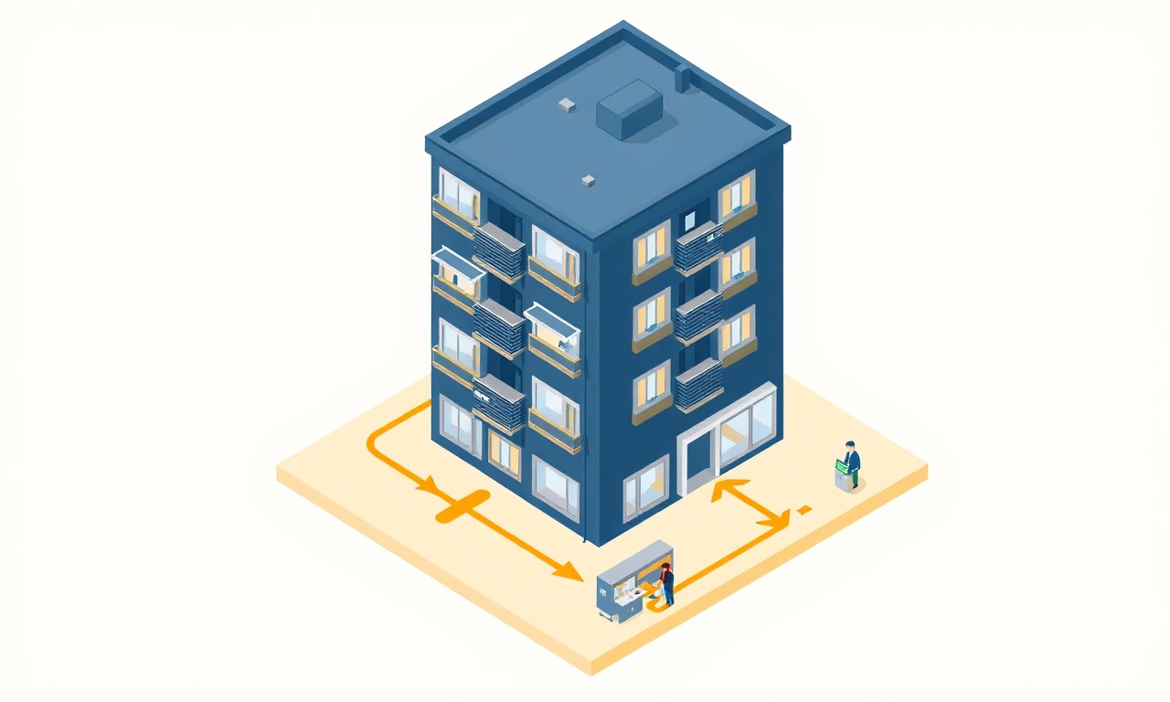 Apartman aidat tahsilat akışı ve borçlu takip süreci illüstrasyonu