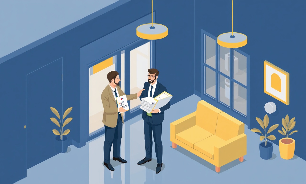 Apartman yönetici devir-teslim belgeleri, izometrik illüstrasyon