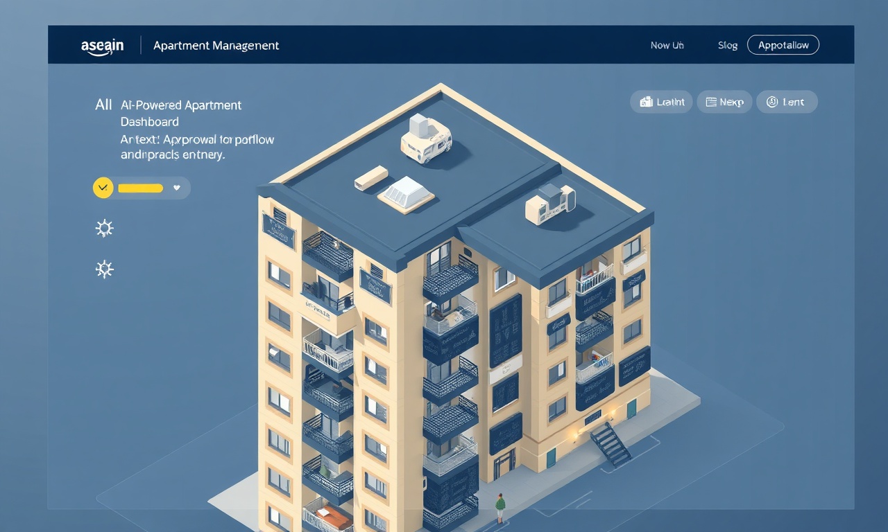 SiteYönetim AI destekli apartman yönetimi paneli illüstrasyonu