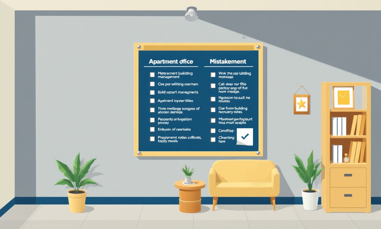 Yeni site yöneticisi hataları kontrol listesi, Bitlis Merkez apartman yönetimi, izometrik illüstrasyon