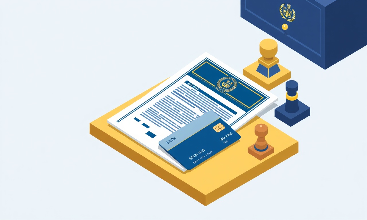 Site yönetimi resmi kayıt ve banka hesabı işlemlerini gösteren izometrik illüstrasyon