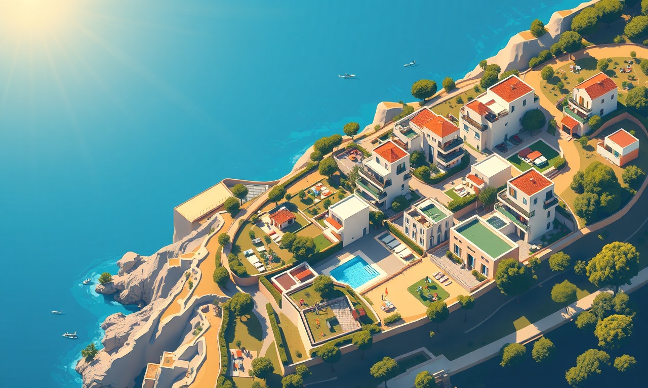 Yesilova ve Burdur'un Akdeniz iklimiyle şekillenen site yönetimi koşullarını gösteren ilustrasyon