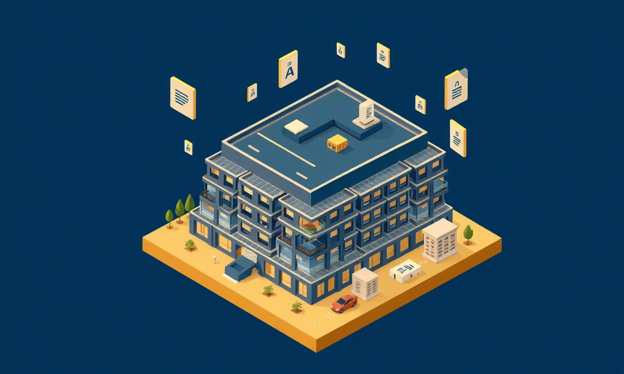 Çanakkale modern site ve apartman yönetimi illüstrasyon