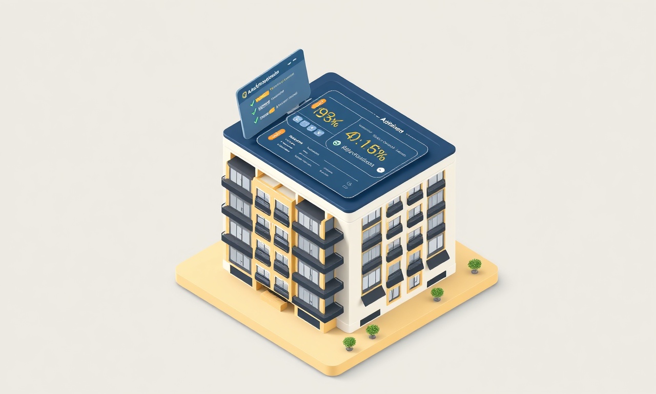 SiteYönetim yapay zeka destekli site yönetimi platformunu gösteren izometrik dashboard çizimi