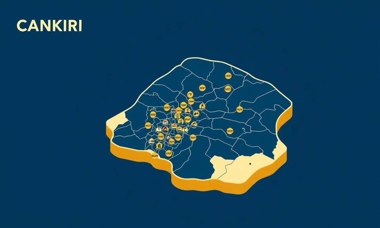 Çankırı ili Korgun ve komşu ilçelerde site ve apartman yönetimi bölge haritası