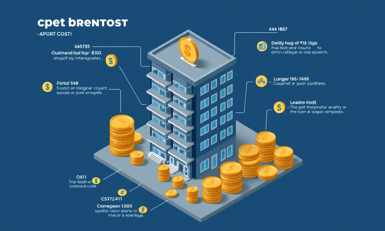 Aidat maliyet kalemlerini gösteren izometrik infografik illüstrasyon