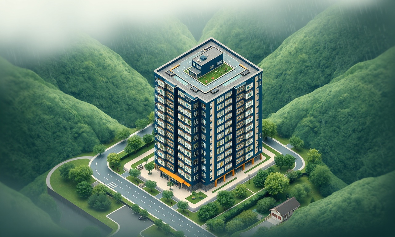 Çorum Merkez ilçesinde apartman blokları — nem ve yağış koşullarında site yönetimi